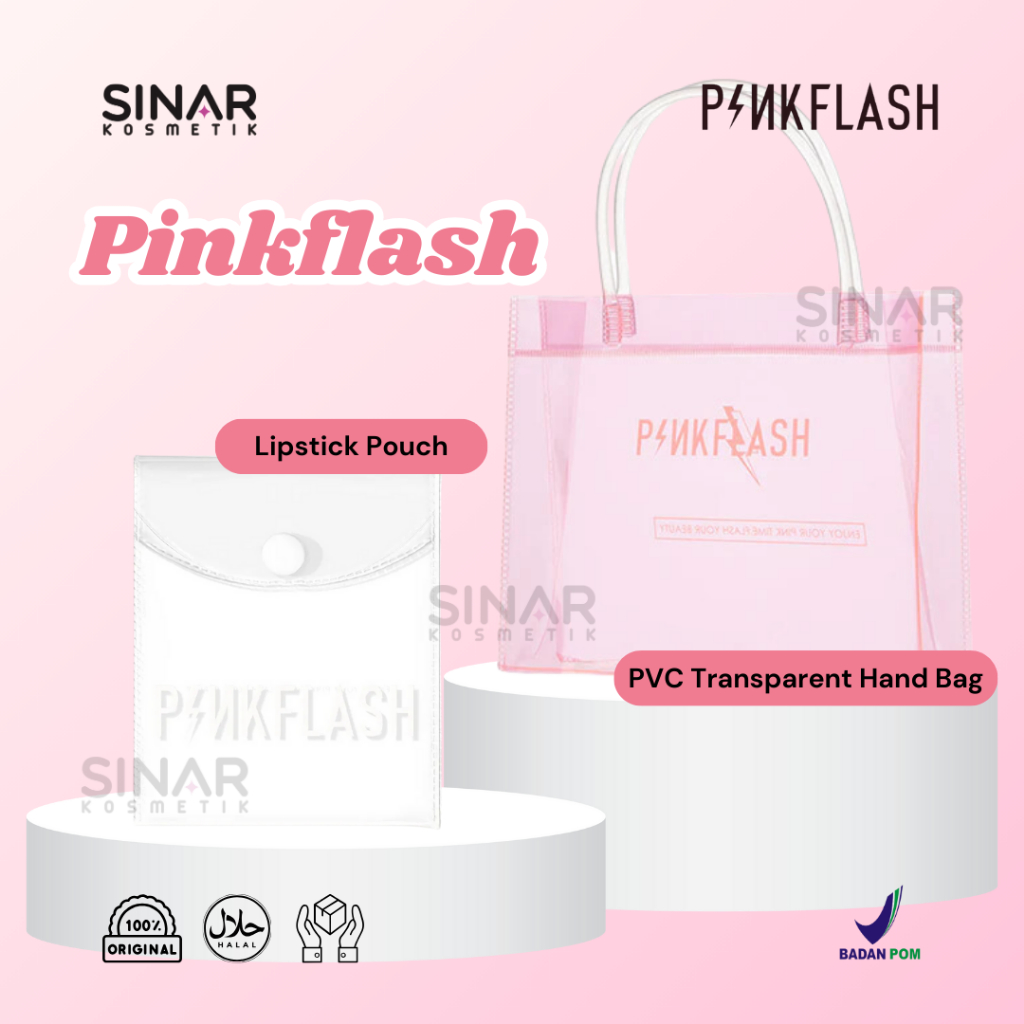 NUZ - Pinkflash Waterproof PVC Pouch Cosmetic Pouch Transparent Lipstick Storage Bag & Plastic Hand 