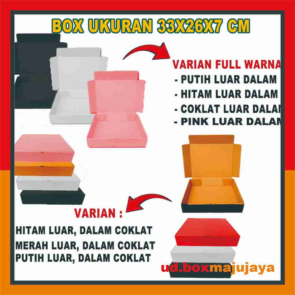 

(PAKET 10 Pcs) Box 33x26x7 Cm / Lipat Depan / Box Hampers