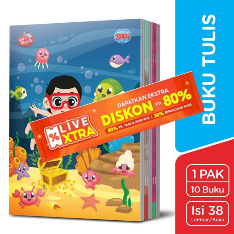 

KODE S9N5 SIDUBuku Tulis 38 lembar 1 PACK isi 1 buku