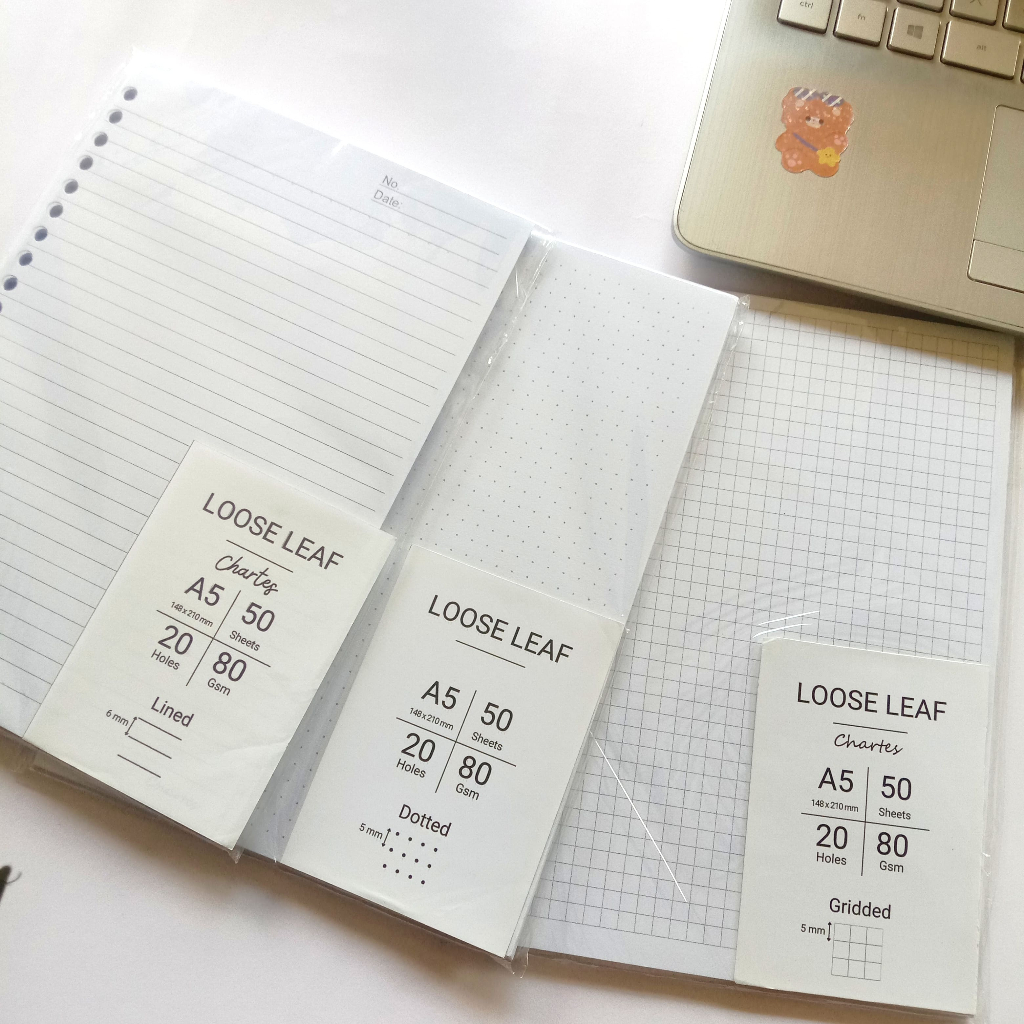 

Chartes Loose Leaf Refil Isi Binder A5 50 Lembar 80 Gsm