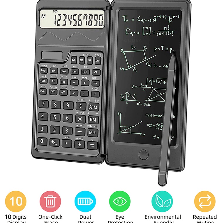 

KODE A2N6 2 IN 1 Kalkulator Ilmiah Energi Surya Dapat Dilipat Tablet Tulis LCD 6 Inci Bantalan Gambar Digital Grafik Dengan Pena Stylus Tombol Hapus Untuk SekolahPerguruan TinggiKantorBisnisPenelitiSiswaGuru Scientific Calculators Writing Tablet