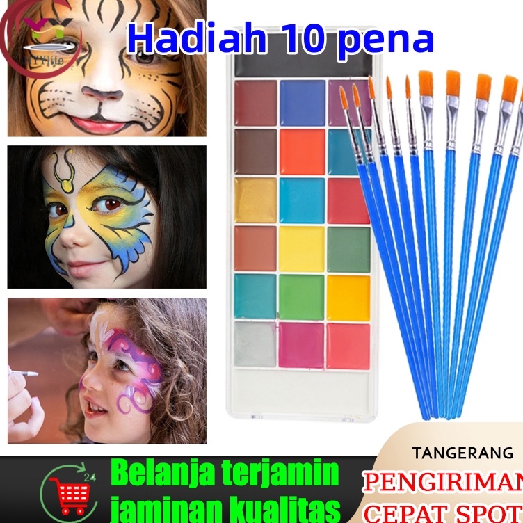 

KODE M3S8 12 Warna Painting Art Make Up Painting Cat Wajah Beauty Makeup Tool Ucanbe Face Painting Imagic