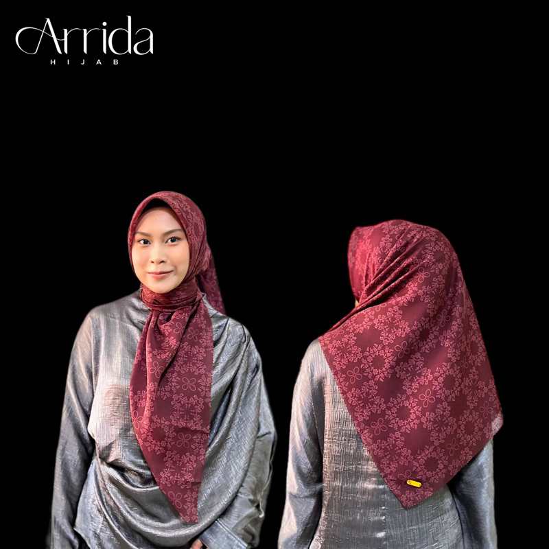 Voal motif Maroon dan Burgundi Premium Logo 110x110 FREE POUCH / Voal motif Maroon / Voal motif Maru