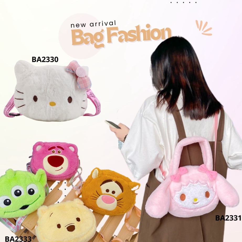 Terlaris Minipetite BA233 BA2331 BA2333 Tas selempang boneka hello kitty my melody lotso winnie the 