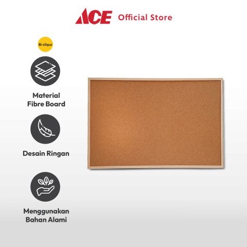 KODE P5K8 Ace BiSilque Cork Board Papan Buletin 9X6 cm Pin Board Alat Presentasi Perlengkapan Kantor