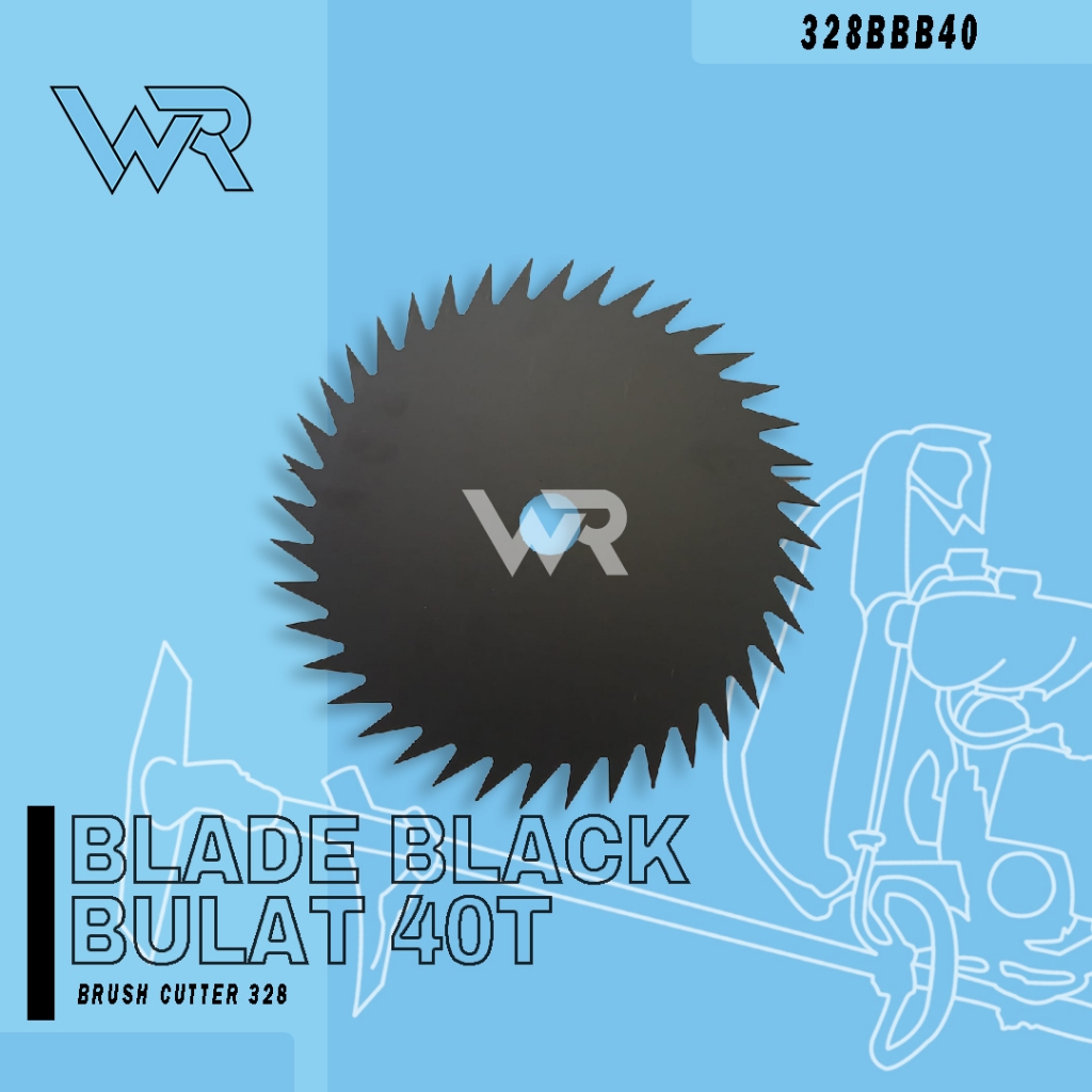 Blade Black Bulat Mata Pisau 40T 328 Mesin Potong Rumput