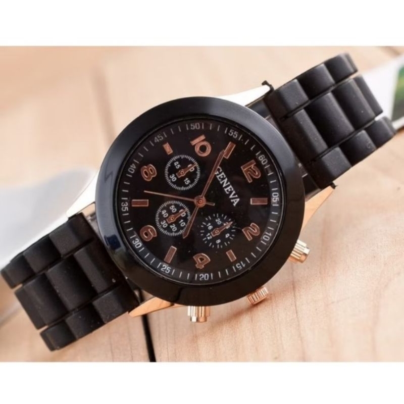 ❤Fashion Wanita Makassar ❤ 𝐅𝐚𝐬𝐡𝐢𝐨𝐧 Jam tangan Wanita | Jam tangan Geneva unisex Rubber