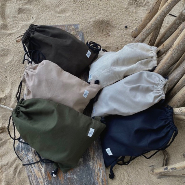 Lula Stringbag / Tas Serut Kanvas Polos / Tas Kanvas / String Bag Canvas / Tas Serut Wanita & Pria