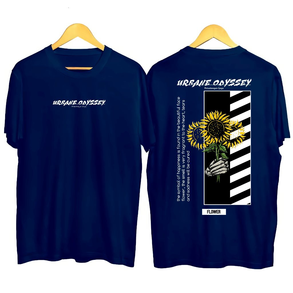 T-Shirt Baju Distro Black Pria Wanita Cotton Combed Kaos Distro Unisex Logo Depan Belakang Bigsize M
