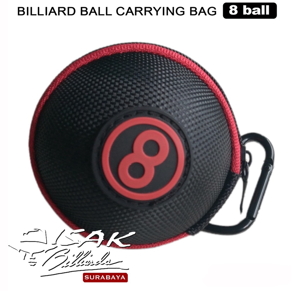 TERBUKTI Billiard Ball Bag  8Ball Tas Bola Biliar Carabiner Storage Pool Cue