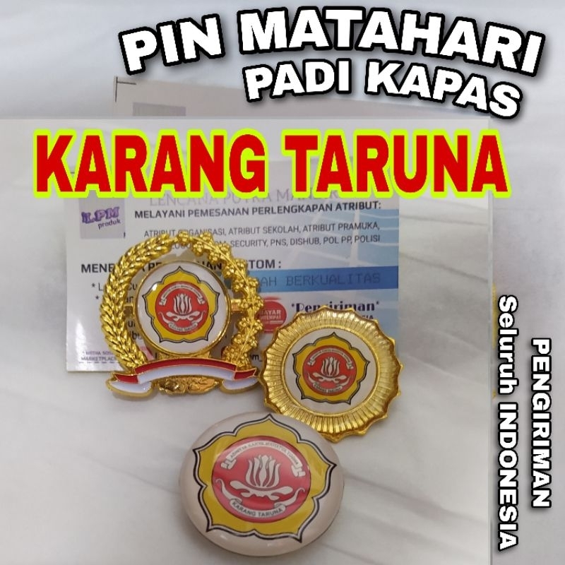 PIN KARANG TARUNA PADI KAPAS MATAHARI LOGO KARANG TARUNA (min order 3pcs)