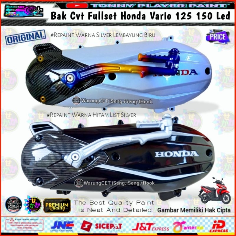 Bak Cvt Vario Honda 125 150 Led Fulset Original Repaint Silver Airduct keongan Carbon