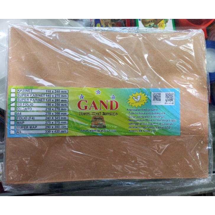

KF7 Amplop Coklat polos 12 Folio Gand 1pak1pcs