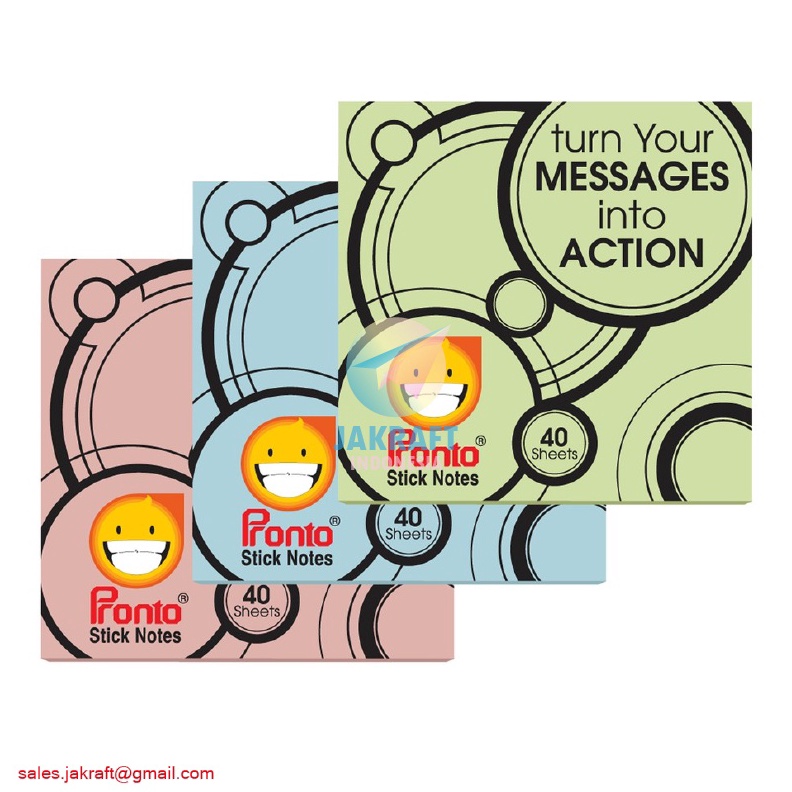 

BERKUALITAS 4 Lembar Sticky Notes Pastel PRONTO SN 654 Memo Tempel 75 x 75 mm 75x75mm