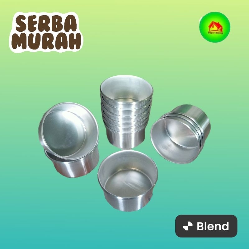 Loyang bulat press tanpa sambungan ukuran 16, 18,  20 cm tinggi 7 cm/ Loyang kue bulat / Loyang kue 