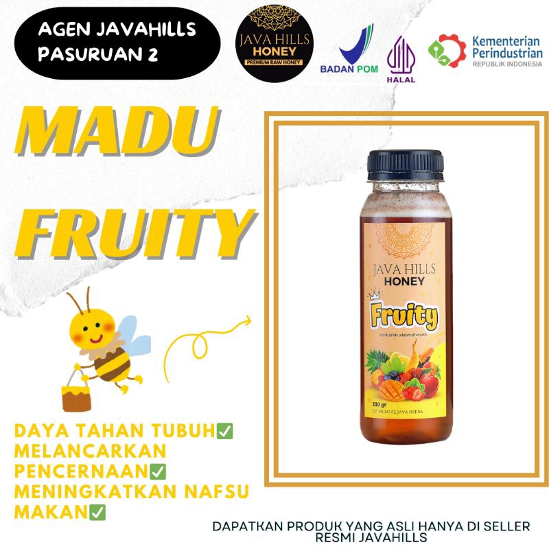 

MADU FRUITY JAVAHILLS HONEY 100% MURNI DAN BUAH PILIHAN MUMTAZ JAVAHERBA 330GRAM BISA COD UNTUK MENAMBAH NAFSU MAKAN AMANDEL MULTIVITAMIN ANAK IMUNITAS DAN MELANCARKAN BAB MENAMBAH BERAT BADAN