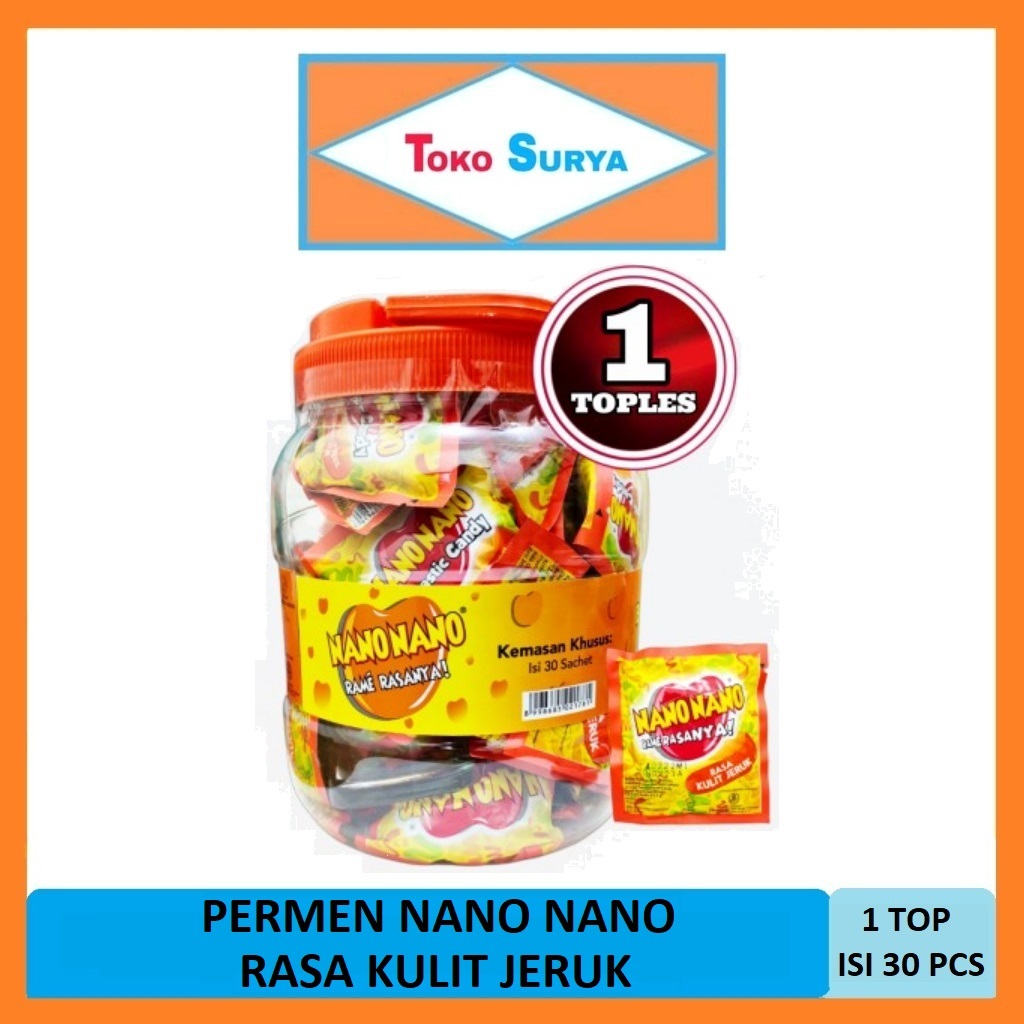 

Nano Nano Permen Rasa Kulit Jeruk 1 Toples 30 Sachet