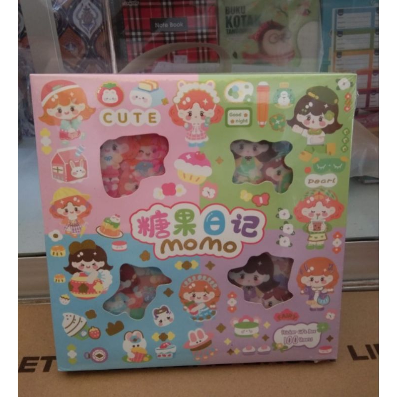 

STICKER MOMO STICKER NONO SUPER MARIO BROS ISI 100 PCS MOTIF RANDOM KEMASAN BOX BARANG READY STOCK