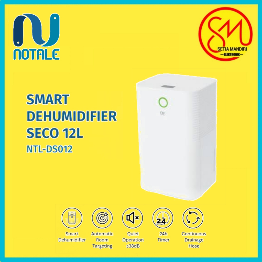 Notale Seco Smart Dehumidifier Serap Kelembapan With Wifi 12L