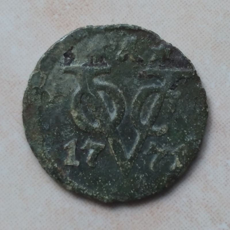 Koin Kuno VOC Half Doit 1/2 Doit 1771 Holland - YN1654