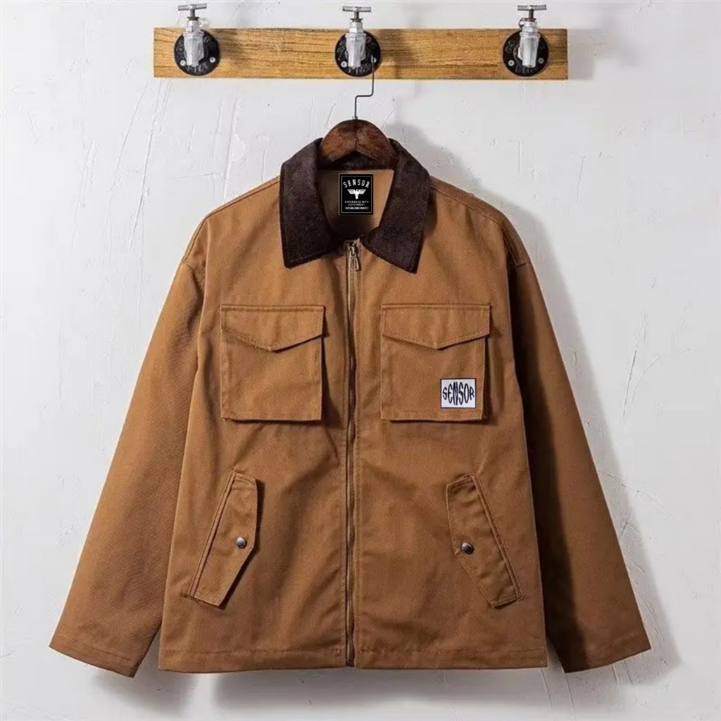 Work Jacket Maverick SNSR Unisex Pocket Casual Vintage