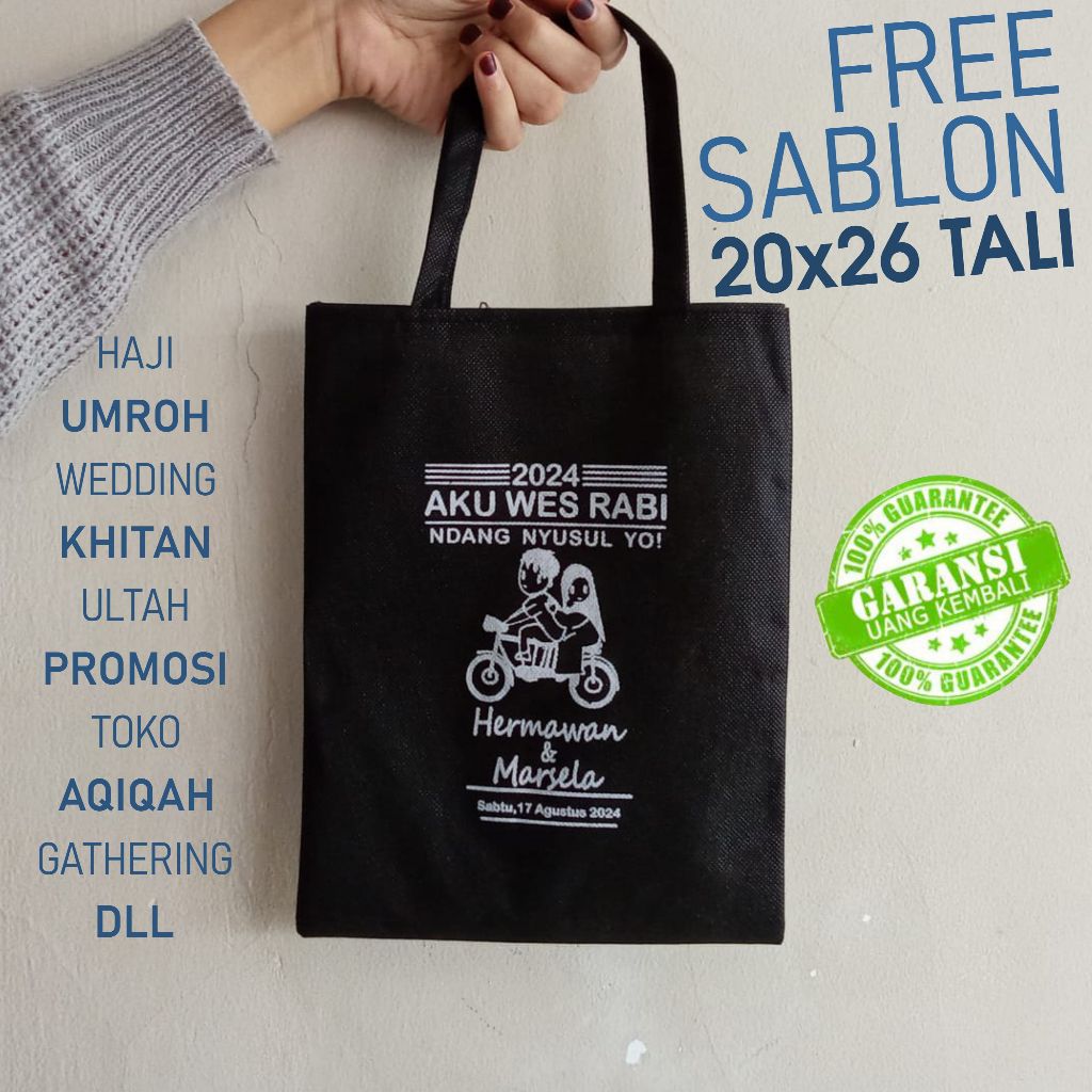 

mamisouv | Tas Hajatan Souvenir Ukuran 20x26 Pernikahan, Ultah, Khitan, Aqiqah, Haji Umroh