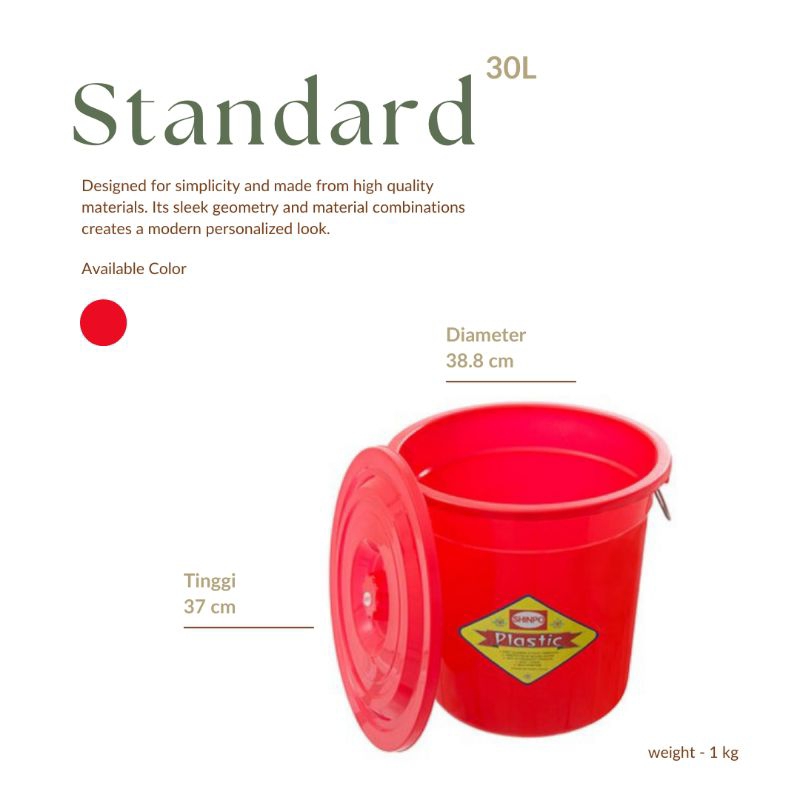 Ember Shinpo-ember plastik-ember murah-kecil-besar- ember tutup