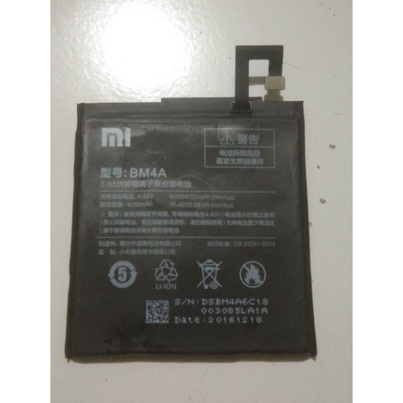 batre xiaomi redmi pro dual camera BM4A ori copotan