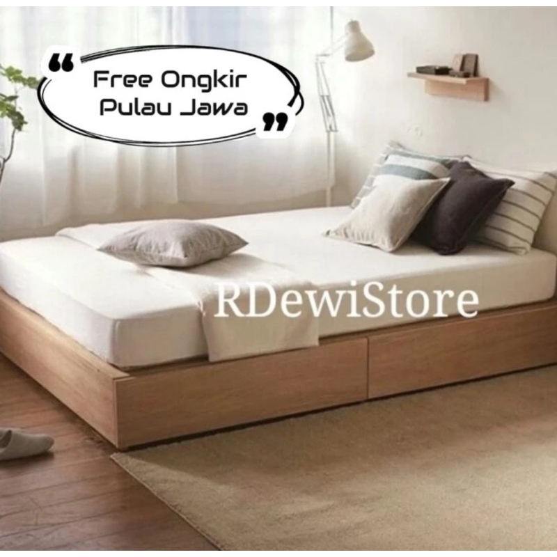 tempat tidur minimalis jati | dipan laci jati | ranjang | divan | bed frame | rangka dipan kayu jati