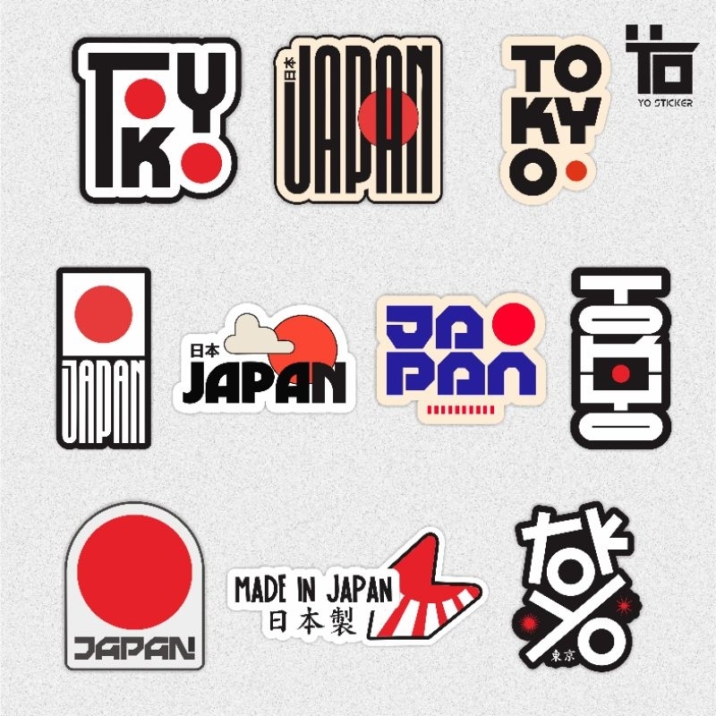 

1 PACK ISI 10 PCS/STICKER JAPAN/STICKER TOKYO/NIPPON/JEPANG