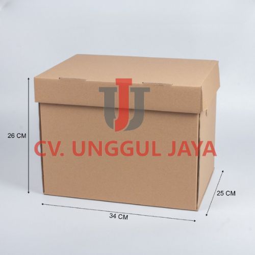 

(5pcs) Kardus Kotak Arsip Box File Uk. 34 x 25 x 26cm Dus dokumen file kantor kotak kemasan kertas arsip Doc