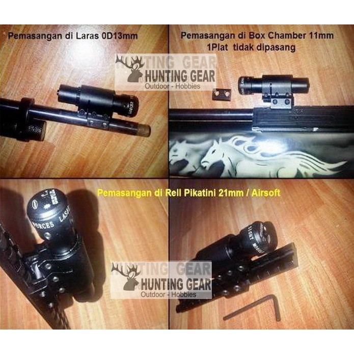 Laser senapan/Laser Sight/ Laser dot/ Laser red Barrel 13mm