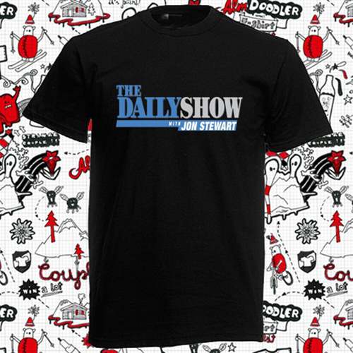 Kaos The Daily Show With Jon Stewart Tshirt Distro Casual Cotton 100% [REAL PICT READY STOCK SIAP KI