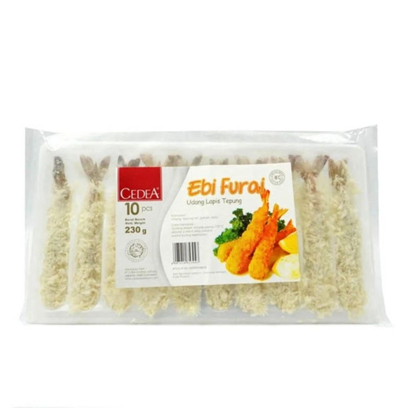 

Cedea ebi furai 230gr 10s / breaded shrimp/ ebi fry