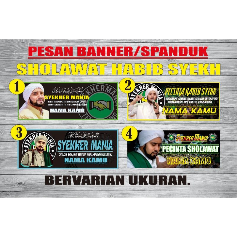 banner/spanduk sholawat habib syekh