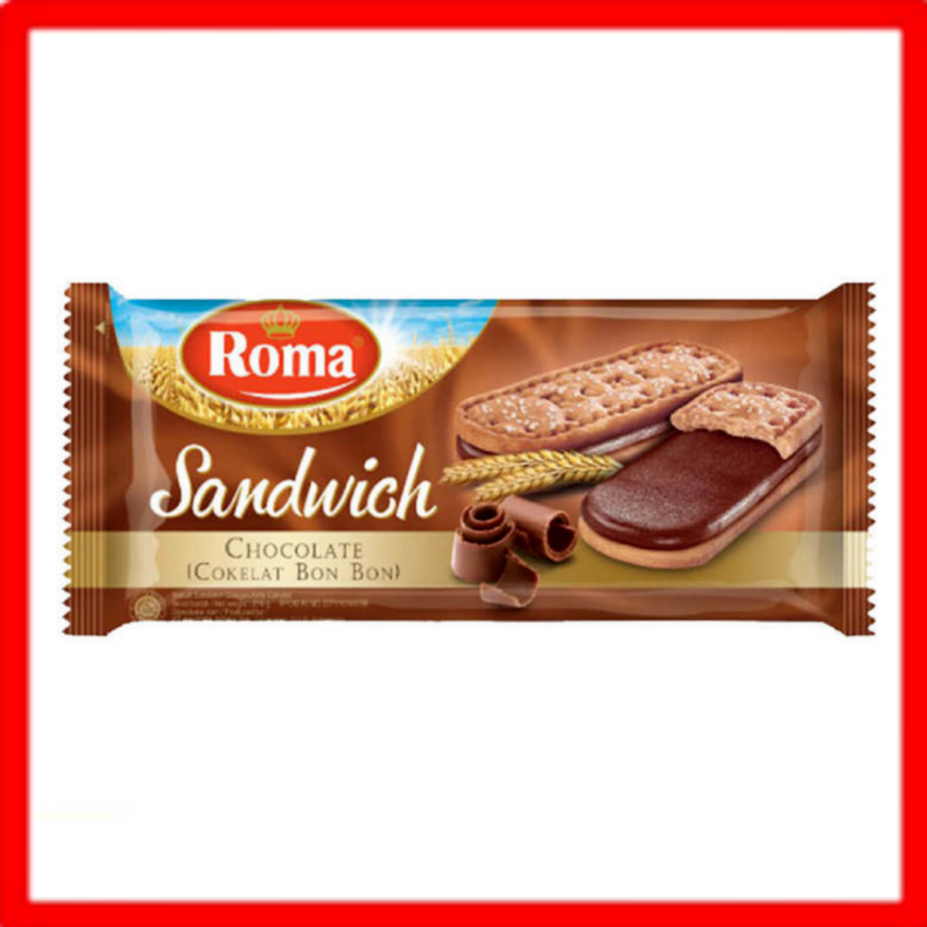 

ROMA SANDWICH BELGIAN CHOCO COKLAT @ 206 GRAM