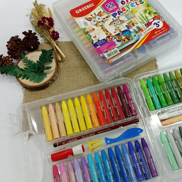 

CRAYON GREEBEL 55 WARNA/GREEBEL/OIL PASTEL/KRAYON/AMAN DAN MURAH