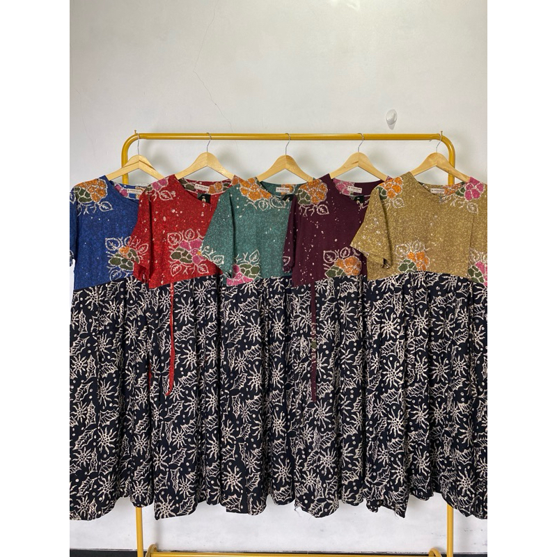 DASTER CHIBI PANJANG DASTER ASLI PEKALONGAN BUSUI FRIENDLY KAIN RAYON HALUS DASTER BATIK MODEL KEKIN