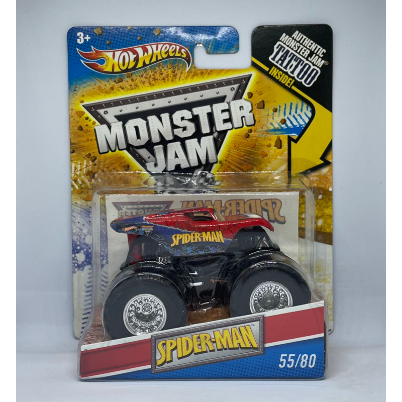 Hot Wheels Monster Jam Spider-Man Marvel Superhero Spiderman 1:64 Trucks Truck Hotwheels