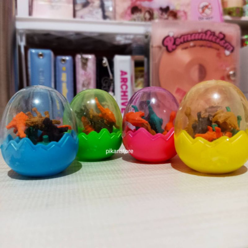 

Penghapus Dinosaurus/ Eraser Telur Isi Dino/ Hapusan Lucu Cute Anak