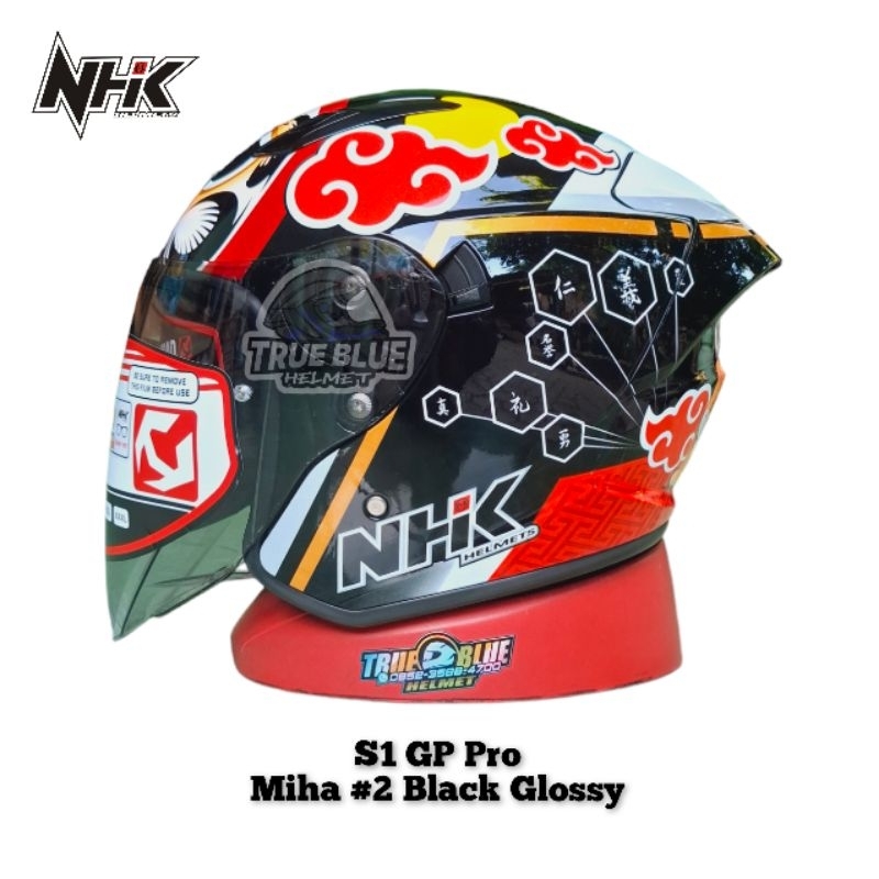 Helm NHK S1 GP PRO MIHA #2 Black Glossy