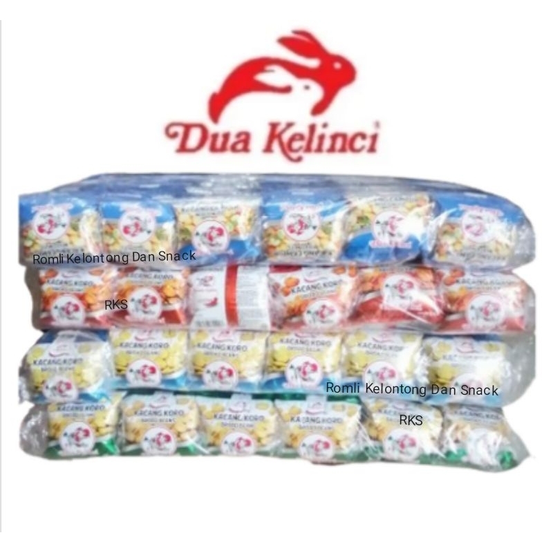 

Kacang Koro Dua Kelinci 1Ball isi 6 Renceng x 10pcs ( 60Sachet ) DK Semua Rasa