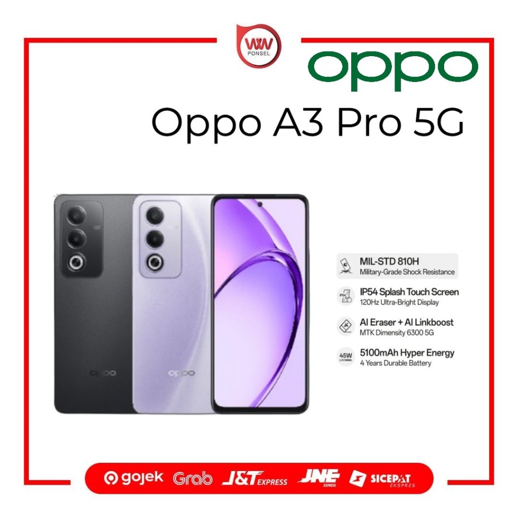 Hp Oppo A3 Pro 5G Ram 8GB Internal 256GB Garansi Resmi