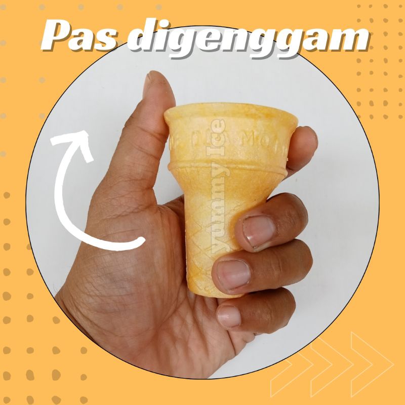

pink Cone Eskrim MCDonald Diameter 5,5cm Isi 100 pcs
