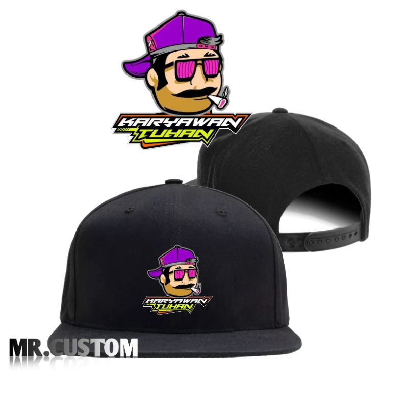 Topi Snapback Premium Karyawan Tuhan | Topi Snapback Racing Balap Dewasa
