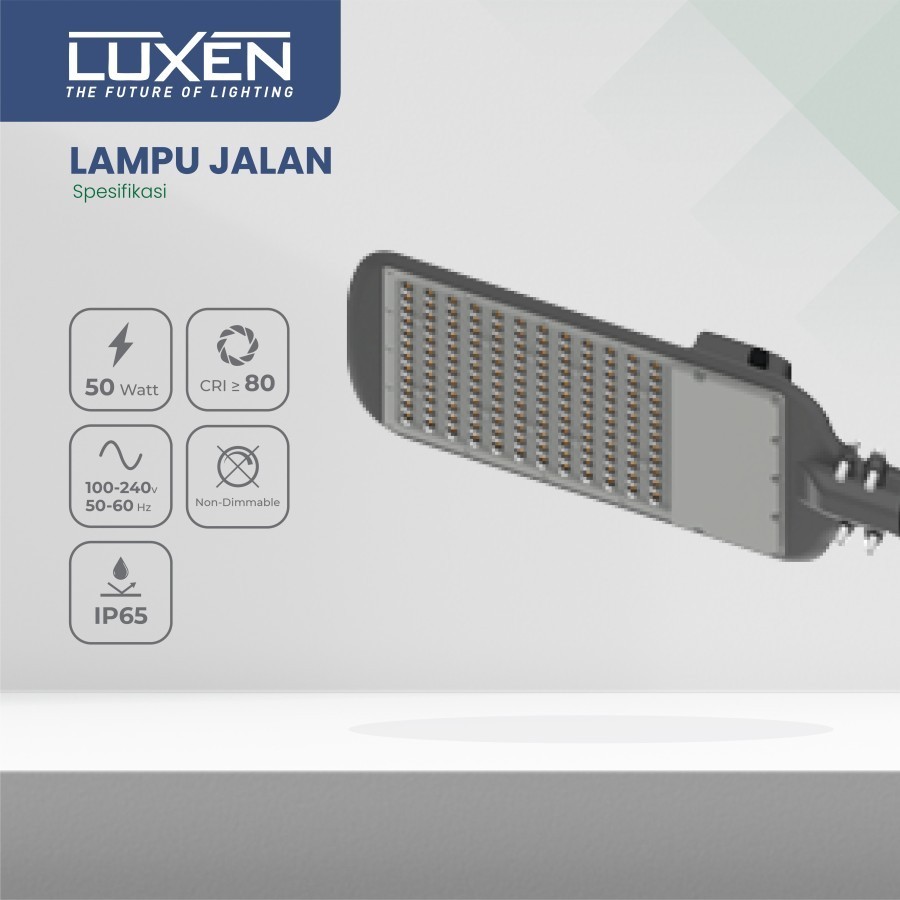 LUXEN LAMPU PJU 50W 50 WATT CAHAYA PUTIH 6500K STREET LIGHT SNI
