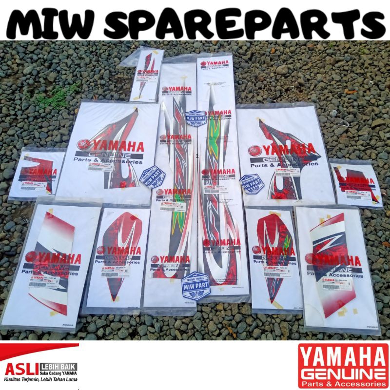 STIKER STRIPING GRAFIK FULLSET ORIGINAL YAMAHA FIZ R F1Z R MERAH PUTIH 2005
