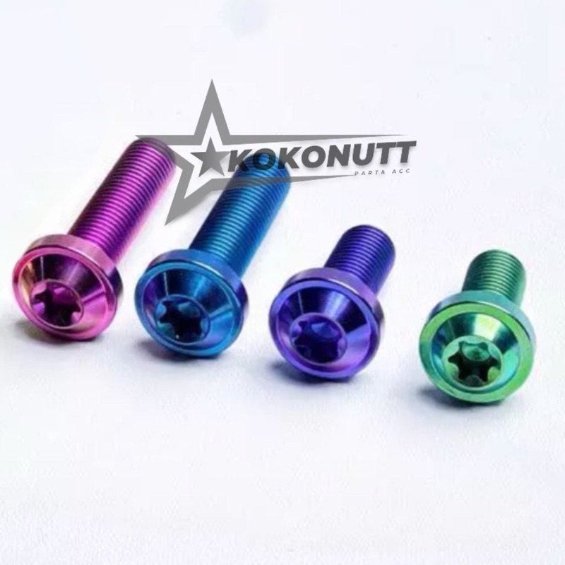 Baut titanium big head madein vietnam M6 drat 10 panjang 10-50mm
