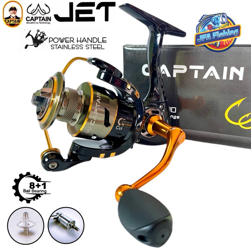 Reel Spinning Captain JET 200/300 8+1Bb PowerHandle