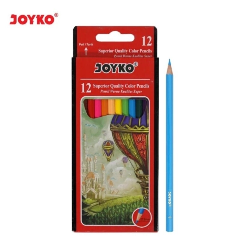

Pensil 12 Warna Panjang JOYKO CP-100 / Pensil Warna / Colour Pencil